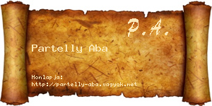 Partelly Aba névjegykártya